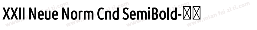 XXII Neue Norm Cnd SemiBold字体转换